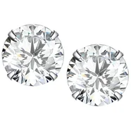 Kolczyki Srebrne - KOLCZYKI CYRKONIE 7 mm