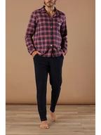 Piżamy męskie - maryplaid Piżama w kolorze granatowo-czerwonym - miniaturka - grafika 1