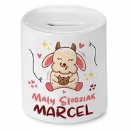 Skarbonki - Skarbonka 330 ml Dla Marcela Syna Dziecka Prezent z Nadrukiem ze Zdjęciem + Opakowanie na prezent (wzór 02) - miniaturka - grafika 1