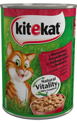 Mokra karma dla kotów - Kitekat Natural Vitality z Wołowiną 6x400 g mokra karma dla kotów z wołowiną - miniaturka - grafika 1