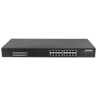 Switch niezarządzalny Intellinet 16x 10/100/1000 Mbps PoE+ 220W Rack 19" - Pozostałe akcesoria sieciowe - miniaturka - grafika 1