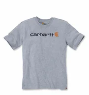 Koszulki męskie - Koszulka Carhartt Core Logo T-Shirt Grey XL - miniaturka - grafika 1