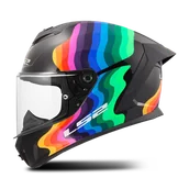 Kaski motocyklowe - Kask Integralny LS2 FF820 Rapid III Flow Czarny/MultiL - miniaturka - grafika 1