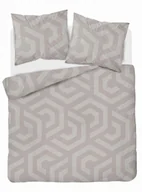 Pościel - Pościel 180x200 beżowa geometria 5113 A Bawełna 32 - miniaturka - grafika 1