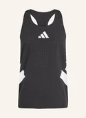 Koszulki i topy damskie - Adidas Top Do Biegania Adizero Road To Records Singlet schwarz - miniaturka - grafika 1