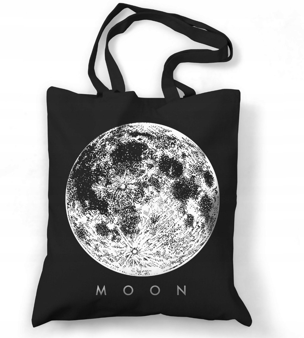 Torba BAWEŁNIANA Z NADRUKIEM EKO Shopperbag KSIĘŻYC MOON Kosmos #19