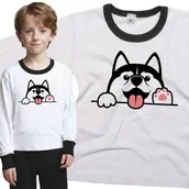 Piżamy dla dziewczynek - Piżama dziecięca Wesoły Pies Husky 110/116 - VoloDonum - miniaturka - grafika 1