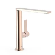 Baterie umywalkowe - Bateria umywalkowa nablatowa Tres Project różowe złoto 21130501OP - miniaturka - grafika 1