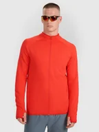 Bluzy męskie - 4F Bluza do biegania regular szybkoschnąca męska - czerwona L - miniaturka - grafika 1