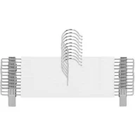 Wieszaki do szafy - Wieszaki na ubrania 10 szt. klamrowe do spódnic, spodni biały - miniaturka - grafika 1