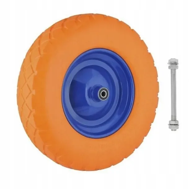 Koło Do Taczki Pełne Piankowe 400-8 400/8 400x8 Pu Z Ośką Bezdętkowe