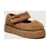 Baleriny - INUIKII Wełniane baleriny MATILDA M.J, CURLY | z dodatkiem skóry | shearling - miniaturka - grafika 1