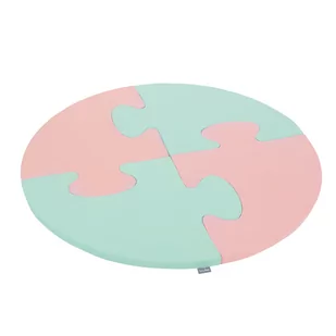KiddyMoon Piankowe Puzzle do zabawy Okrąg różowy-miętowy 4 Zabawka mata - Maty edukacyjne - miniaturka - grafika 1
