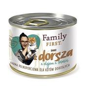 Mokra karma dla kotów - FAMILY FIRST - Karma mokra dla KOTA dorsz z olejem z łososia 200g - miniaturka - grafika 1