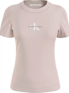 Calvin Klein Koszulka w kolorze jasnoróżowym - Koszulki i topy damskie - miniaturka - grafika 1