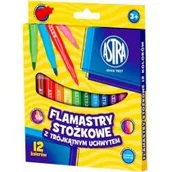 Flamastry - Astra FLAMASTRY 12 kolorów STOŻKOWE - miniaturka - grafika 1