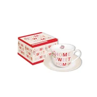 Filiżanki - Nuova R2S Filiżanka śniadaniowa z talerzykiem Happy Life Sweet Home 251 HOME - miniaturka - grafika 1