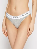 Majtki damskie - Calvin Klein Underwear Stringi 0000F3786E Szary - miniaturka - grafika 1