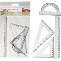 Titanum Komplet geometryczny 4 elementy L-20 - Przybory szkolne - miniaturka - grafika 1