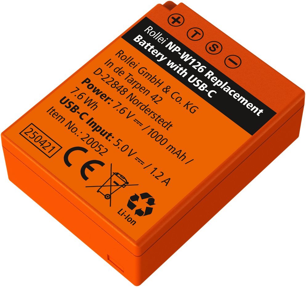 Akumulator Rollei NP-W126 Litowo-jonowa Li-Ion 1000 mAh 20052