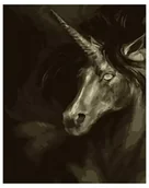 Malowanie po numerach - Malowanie po numerach - Szary jednorożec 40x50cm - Twoje Hobby - miniaturka - grafika 1