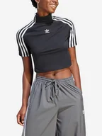 Bluzki damskie - Top damski krótki Adidas IV9323 L Czarny (4067886968028) - miniaturka - grafika 1