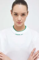 Koszulki sportowe damskie - Reebok t-shirt bawełniany kolor biały - miniaturka - grafika 1