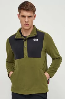 Bluzy męskie - The North Face bluza sportowa Homesafe kolor zielony wzorzysta - grafika 1