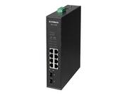 Przełączniki KVM - EDIMAX Industrial 8-Port POE GbE + 2 GbE SFP unmanaged switch - miniaturka - grafika 1