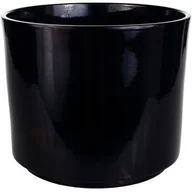 Donice - Osłonka cylinder ceramiczna 20 cm czarny CERMAX - miniaturka - grafika 1