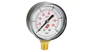 Manometr standardowy z przyłączem dolnym, śr. 40mm, 0-12bar, G1/8, M40R.PL012G18 - Akcesoria pneumatyczne - miniaturka - grafika 1