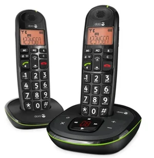 Doro PhoneEasy 105wr Duo Telefon w systemie DECT Nazwa i identyfikacja dzwoniącego Czarny - Telefony stacjonarne - miniaturka - grafika 1