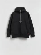 Bluzy męskie - Reserved - Bluza z kapturem - czarny - miniaturka - grafika 1