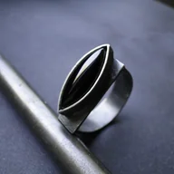 Pierścionki - Pierścień Czarny Onyks - miniaturka - grafika 1