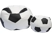 Fotele i pufy dla dzieci - Pufa piłka XXXXL worek + gratis biało-czarna - miniaturka - grafika 1
