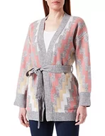 Swetry damskie - usha FESTIVAL Damski kardigan z dzianiny, Różowy, wielokolorowy., XS-S - miniaturka - grafika 1