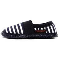 Kapcie damskie - GIESSWEIN Baben – kapcie dla dorosłych i dzieci, wygodne pantofle uniseks, w paski, bawełniane slippery, gumowy ściągacz - miniaturka - grafika 1