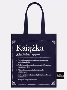 Definicja książki torba na książki bawełniana granatowa - Plecaki szkolne i tornistry - miniaturka - grafika 1