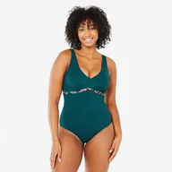 Stroje kąpielowe - Strój jednoczęściowy do aquafitness damski Nabaiji 100 Rosy Ara - miniaturka - grafika 1