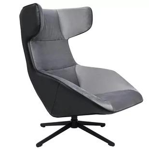 Fotel biurowy, krzesło biurowe King Home Fotel obrotowy VITA VELVET ciemny szary welur ekoskóra czarna MSE011000309.V23E43 - Fotele i krzesła biurowe - miniaturka - grafika 1