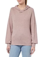 Bluzy damskie - ONLY Damska bluza z kapturem ONLELCOS Emma L/S Hood TOP JRS, Misty Rose/szczegóły: melanż, XS, Misty Rose/Szczegóły: melanż, XS - miniaturka - grafika 1
