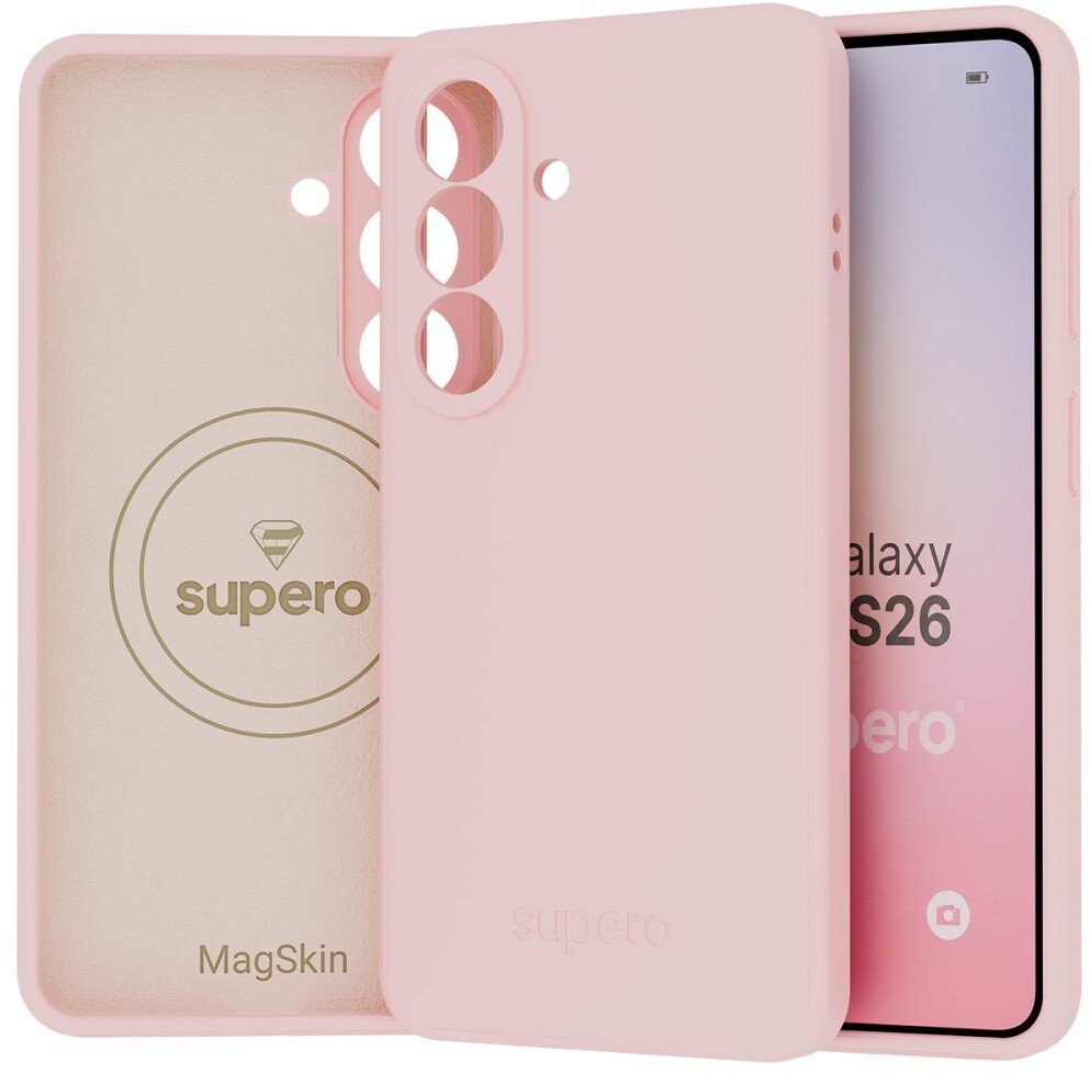 SUPERO Etui silikonowe Supero MagSkin MagSafe do Samsung Galaxy S26, różowe