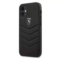 Etui i futerały do telefonów - Ferrari FEHQUHCP12SBK iPhone 12 5,4" czarny/black hardcase Off Track Quilted - miniaturka - grafika 1