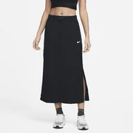 Spódnice - Damska spódnica z tkaniny z wysokim stanem Nike Sportswear Essential - Czerń - miniaturka - grafika 1