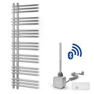 Grzejniki łazienkowe - Grzejnik łazienkowy elektryczny drabinka 50x150cm grzałka programator chrom Warmtec Brillo - miniaturka - grafika 1