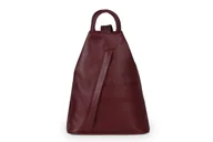 Torebki damskie - Plecak Skórzany Vera Pelle Piramide Bordowy - miniaturka - grafika 1