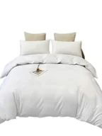 Pościel dla dzieci - Shein Koplet 3 Częściowy Biały Gładki 135/200 Ł5H - miniaturka - grafika 1