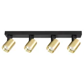 Lampy sufitowe - Volf lampa sufitowa (spot) 4xGU10 czarna/złota ML1297 - miniaturka - grafika 1