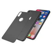 Szkła hartowane na telefon - JCPAL Armor 3D Back Glass Protector iPhone X Black - szkło na tył urządzenia JCP3811 - miniaturka - grafika 1