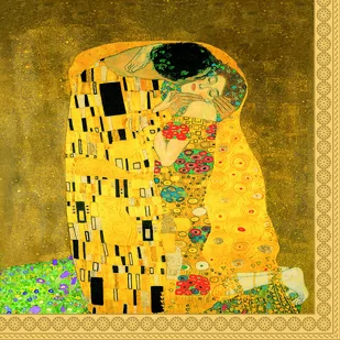 Nuova R2S Easy Life SERWETKI PAPIEROWE Gustav Klimt - Pocałunek 414 KLI1 - Folia, papier śniadaniowy, serwetki - miniaturka - grafika 1